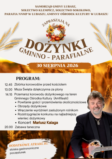 Dożynki Gminno-Parafialne w Lubaszu