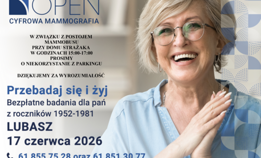 Zdjęcie do  Bezpłatna mammografia w Lubaszu