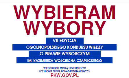 Zdjęcie do VII edycja Og&oacute;lnopolskiego Konkursu Wiedzy o Prawie Wyborczym &bdquo;Wybieram wybory&rdquo;