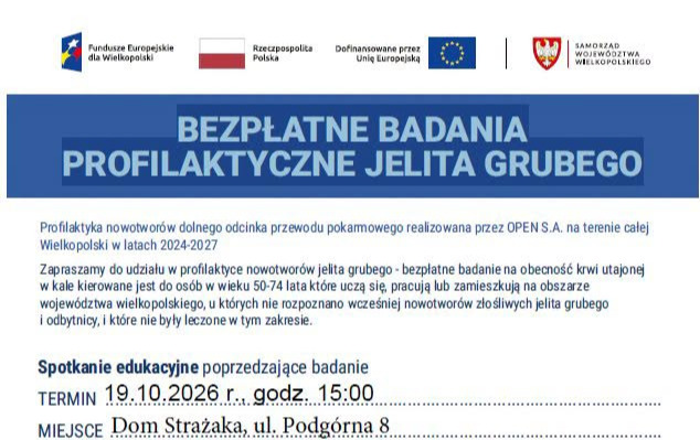 Bezpłatne badania profilaktyczne w gminie Lubasz